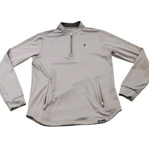 Primo Quarter Zip Pullover Mens Small Grey Performance Golf Activewear‎ Sweater